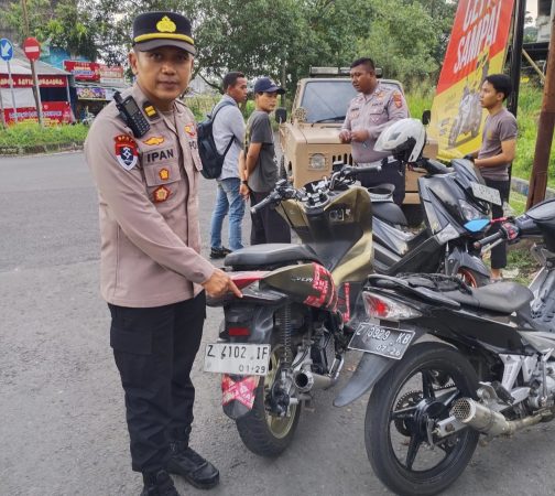 Ciptakan Kondusivitas Kamtibmas, Polres Tasikmalaya Kota Gencarkan Penertiban Knalpot Brong