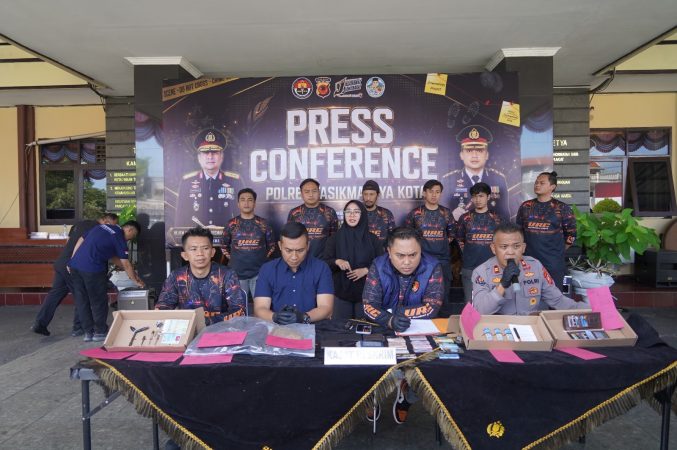 Satreskrim Polres Tasikmalaya Kota Amankan 3 Pelaku Kasus Ganjal ATM Lintas Provinsi